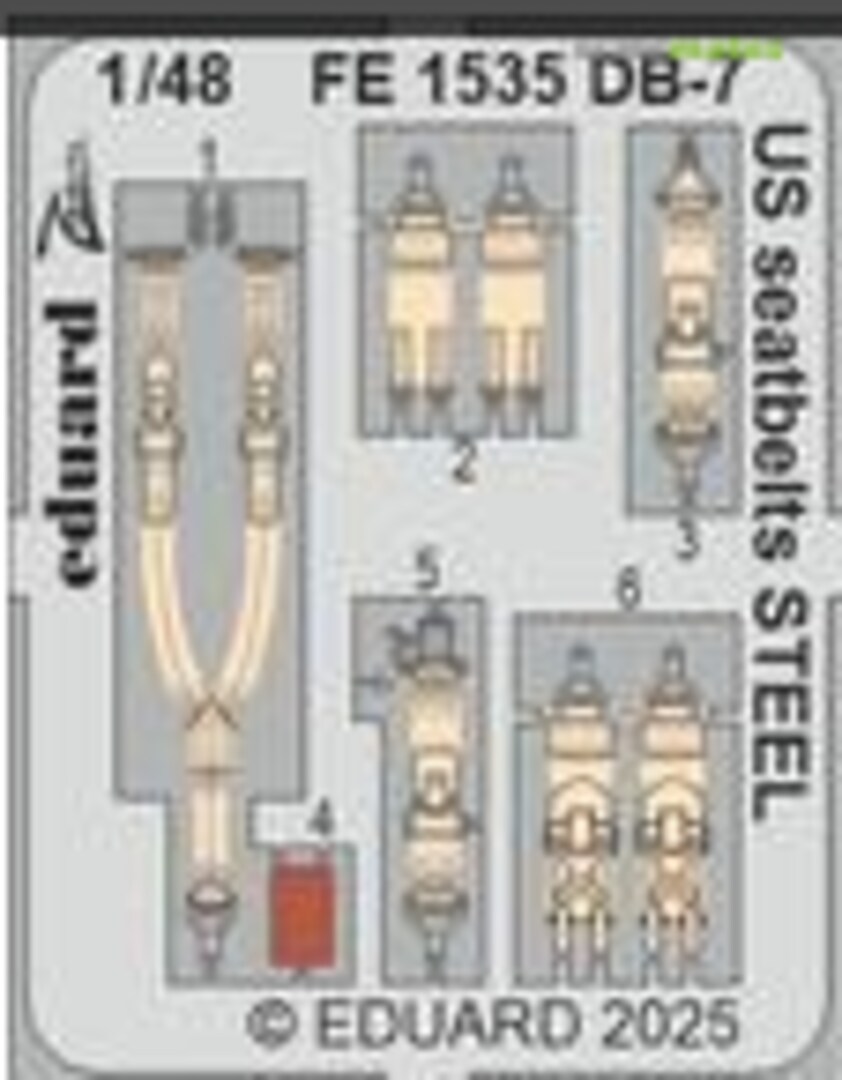 Boxart DB-7 Boston III US Seatbelts STEEL FE1535 Eduard Boxart DB-7 Boston III US Seatbelts STEEL FE1535 Eduard