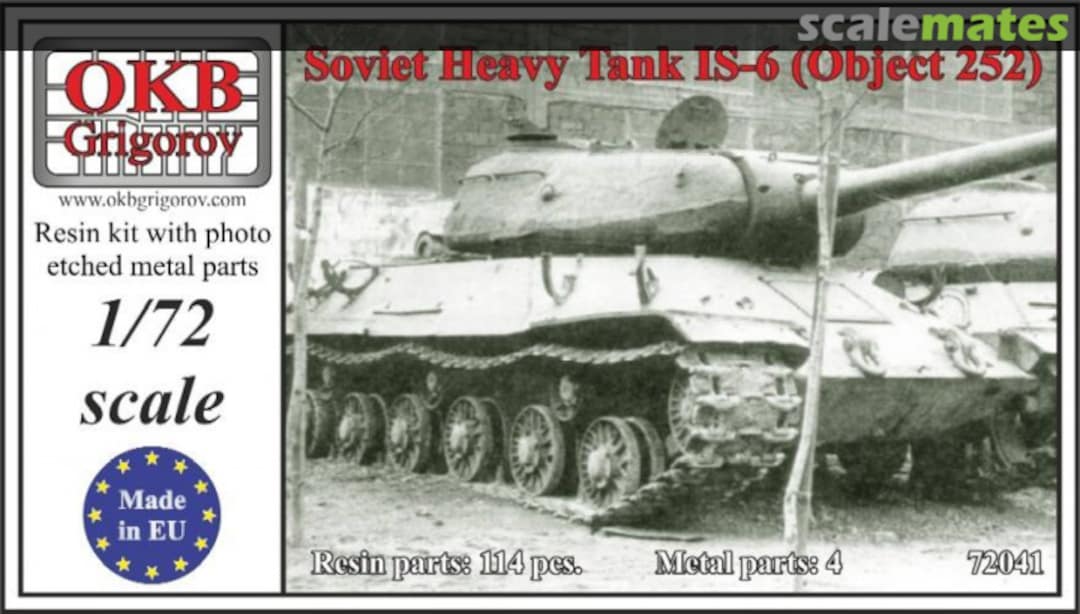 Boxart Soviet Heavy Tank IS-6 (Object 252) 72041 OKB Grigorov
