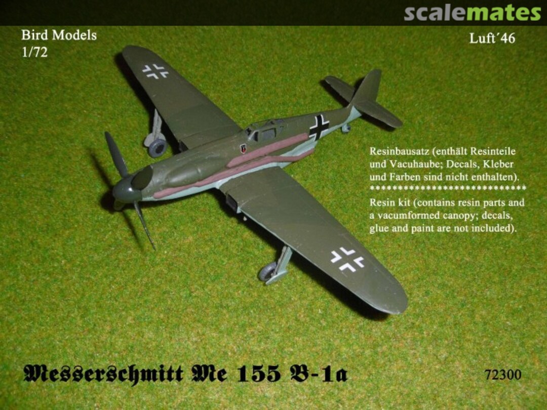 Boxart Messerschmitt Me 155 B-1a 72300 Bird Models Boxart Messerschmitt Me 155 B-1a 72300 Bird Models