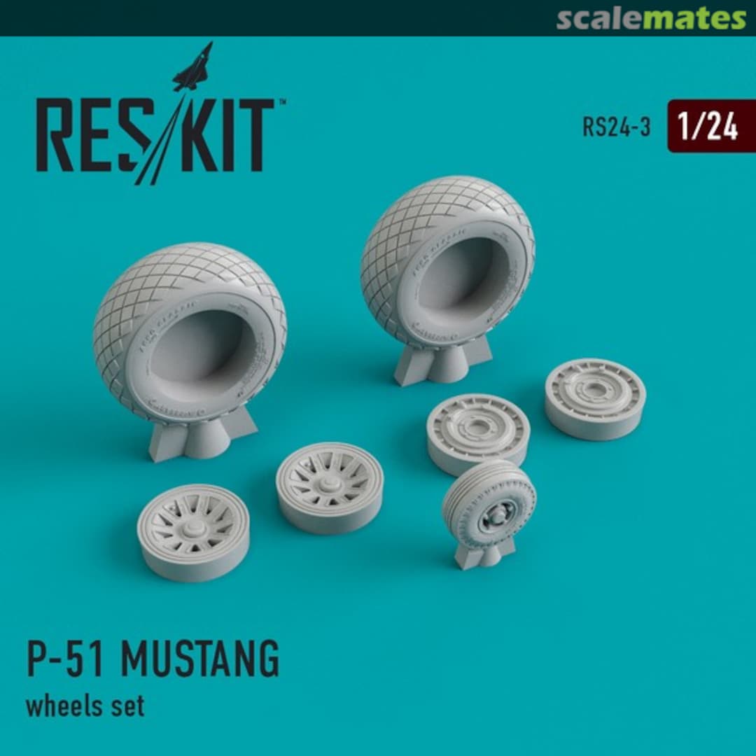 Boxart North American P-51 Mustang wheels set RS24-0003 ResKit Boxart North American P-51 Mustang wheels set RS24-0003 ResKit