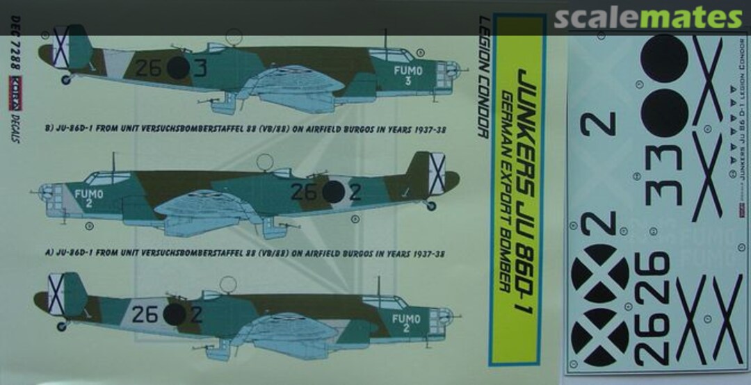 Boxart Junkers Ju 86D-1 DEC7288 Kora Models Boxart Junkers Ju 86D-1 DEC7288 Kora Models