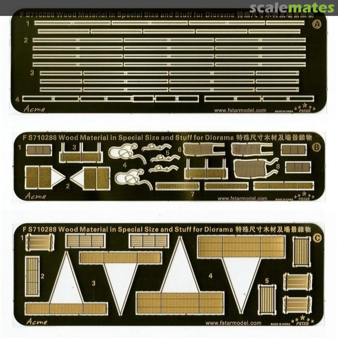 Boxart Wood Material in Special Size and Stuff for Diorama FS710288 Five Star Model