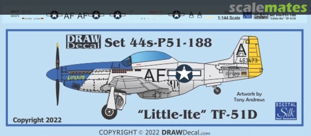 Boxart “Little-Ite” TF-51D 44-P51-188 Draw Decal Boxart “Little-Ite” TF-51D 44-P51-188 Draw Decal
