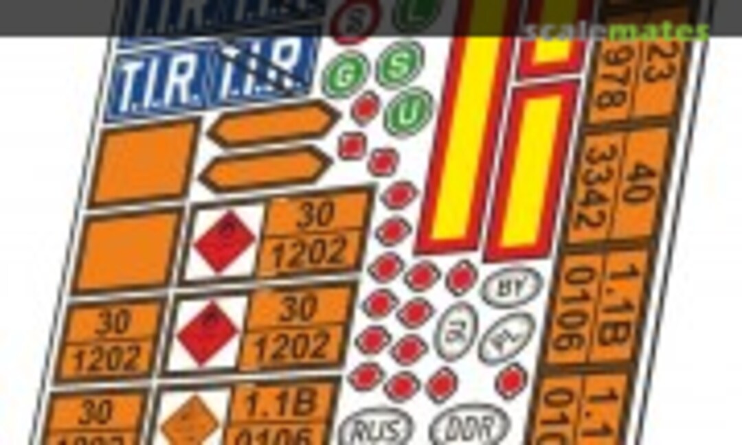 1:43 Truck plates (identification and dangerous goods signs) (Microdesign MD 043018) MD 043018