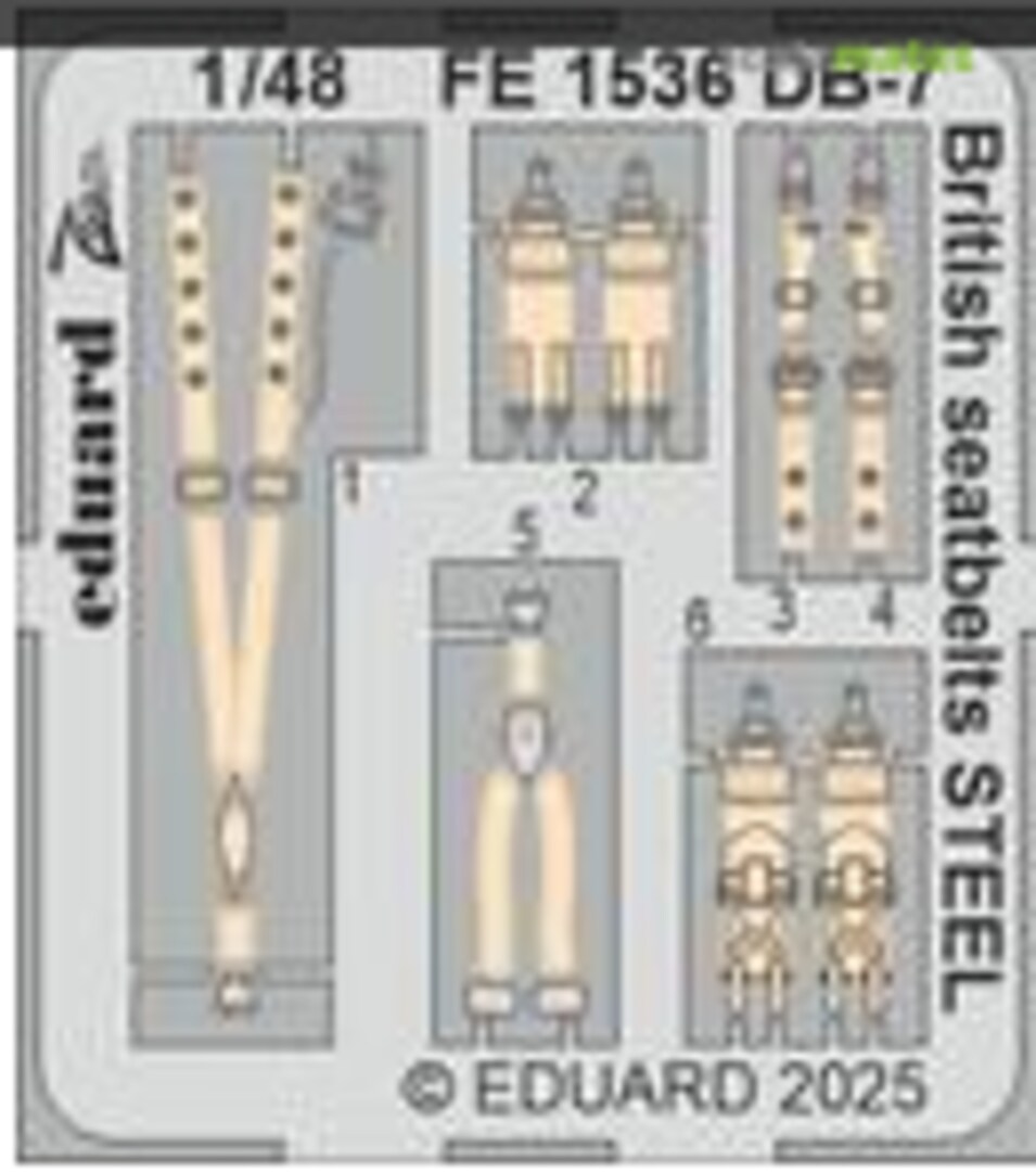 Boxart DB-7 Boston III British Seatbelts STEEL FE1536 Eduard