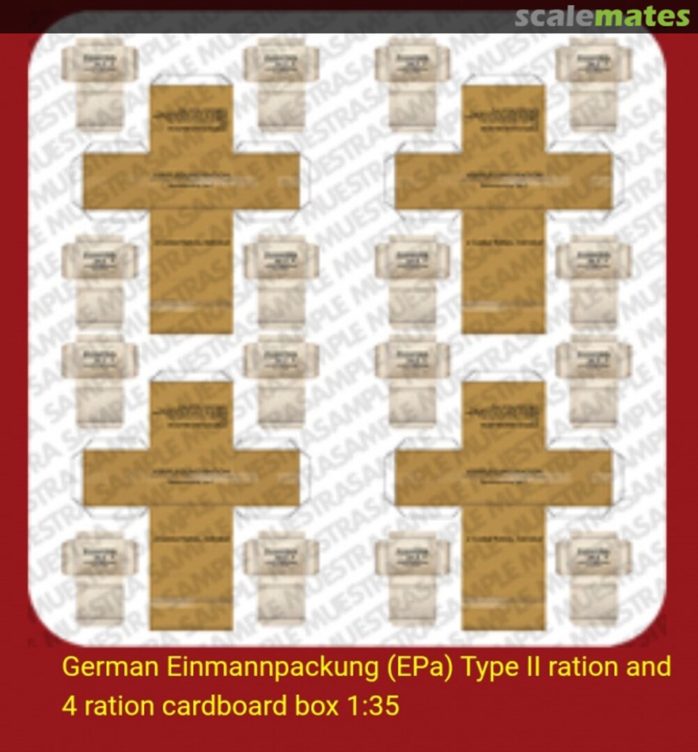 Boxart German Einmannpackung (EPa) Type II ration and 4 ration cardboard box  Hobbyworld