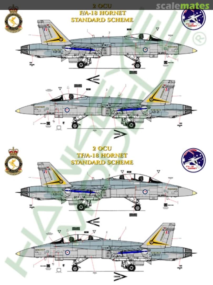 Boxart RAAF F/A-18, 2 OCU Standard Scheme AAF-002 Hawkeye Models Boxart RAAF F/A-18, 2 OCU Standard Scheme AAF-002 Hawkeye Models