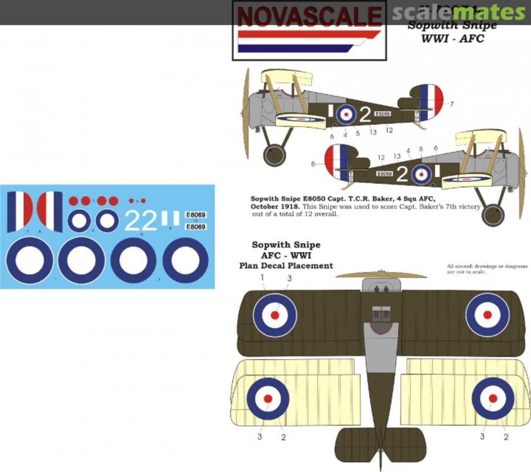 Boxart Sopwith Snipe WWI - AFC N-72074a Novascale Boxart Sopwith Snipe WWI - AFC N-72074a Novascale
