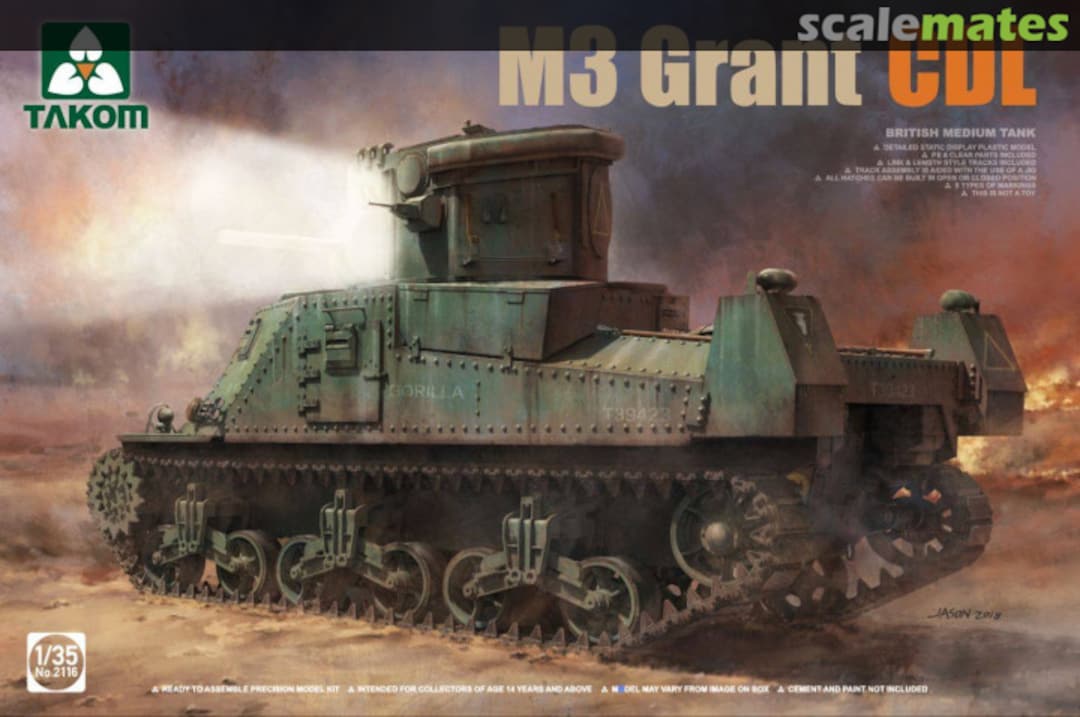 Boxart M3 Grant CDL 2116 Takom Boxart M3 Grant CDL 2116 Takom