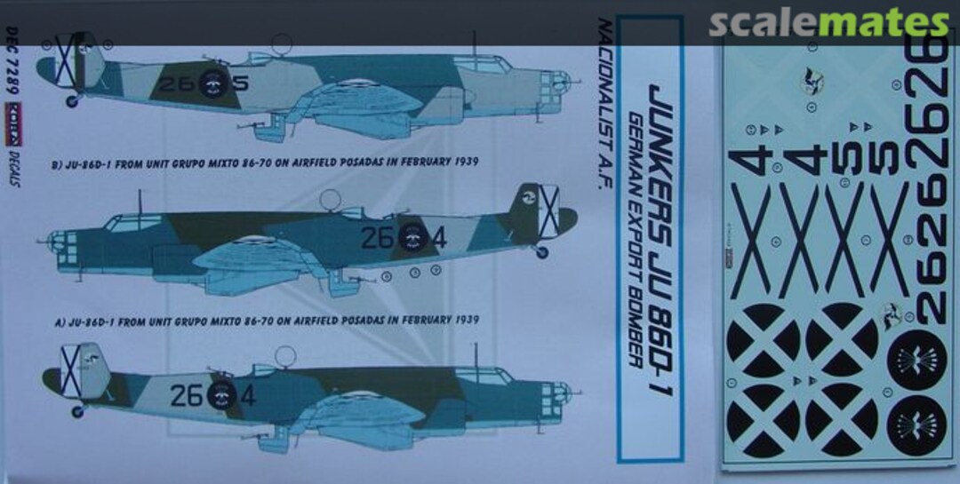 Boxart Junkers Ju 86D-1 DEC7289 Kora Models Boxart Junkers Ju 86D-1 DEC7289 Kora Models