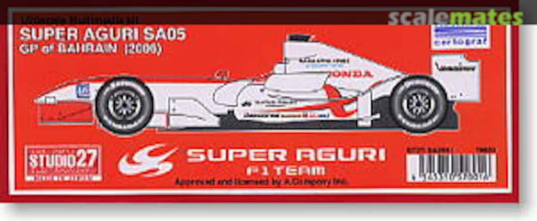 Boxart Super Aguri SA05 ST27-SA2001 Studio27