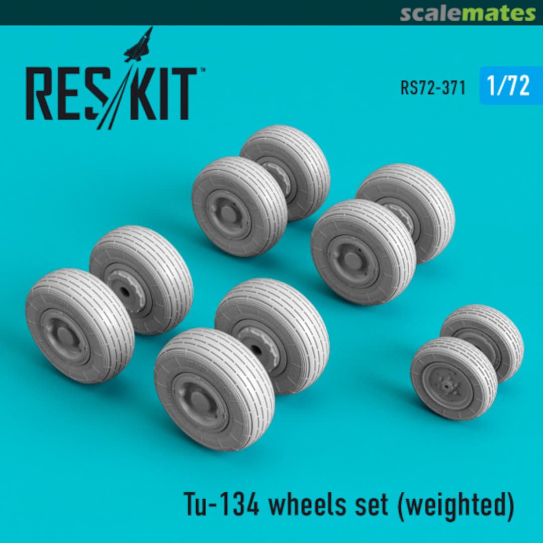 Boxart Tu-134 wheels set (weighted) RS72-0371 ResKit Boxart Tu-134 wheels set (weighted) RS72-0371 ResKit