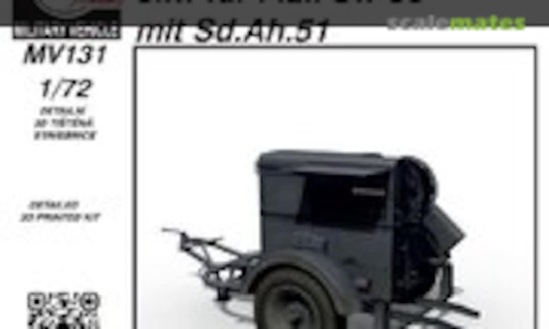 1:72 Elektrischer Generator 8kw für Flak Sw-36 mit Sd.Ah.51 (Planet Models MV131) MV131