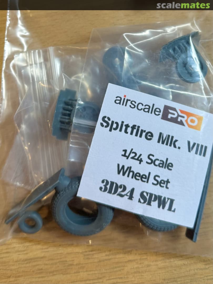 Boxart Spitfire Mk.VIII Wheel Set 3D24 SPWL Airscale Boxart Spitfire Mk.VIII Wheel Set 3D24 SPWL Airscale