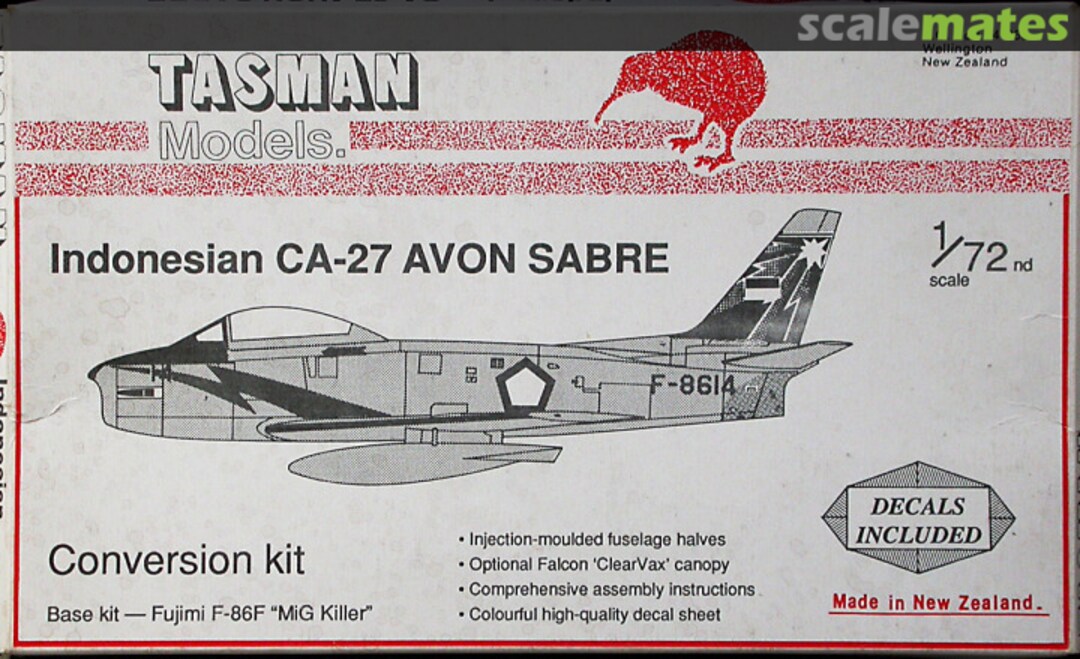 Boxart CA-27 AVON SABRE Tasman Model Products Boxart CA-27 AVON SABRE Tasman Model Products