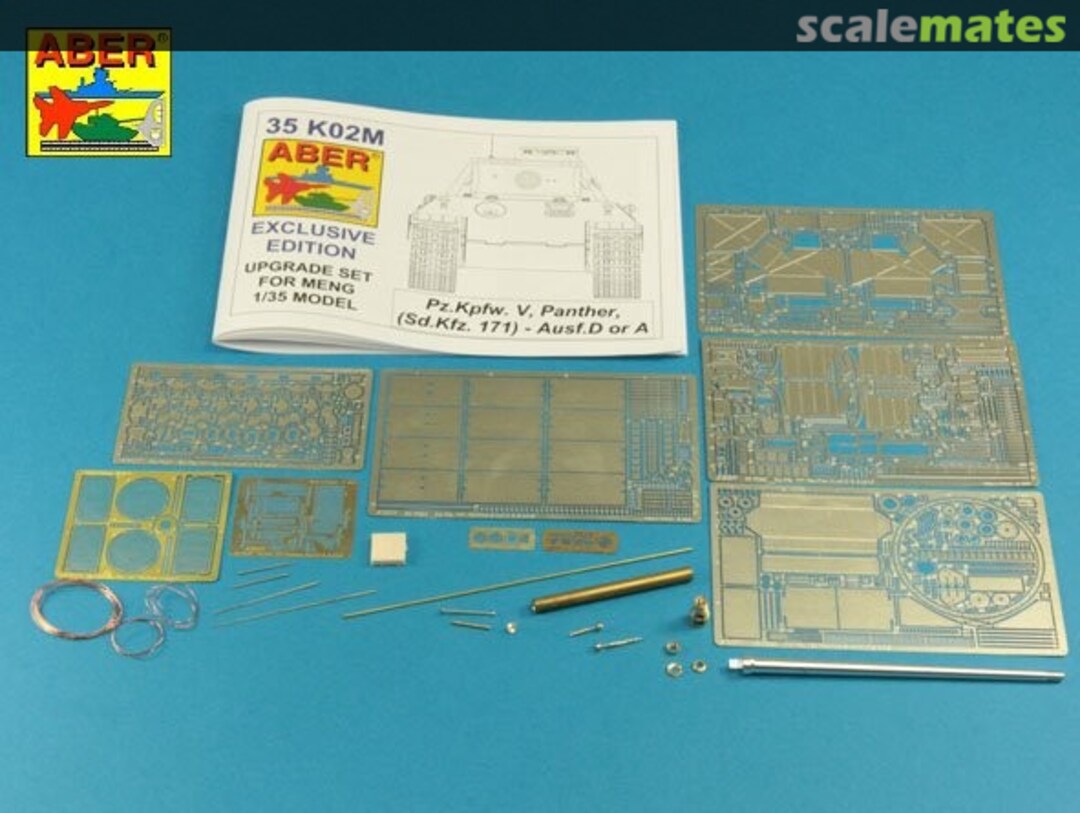 Contents Upgrade Set Pz. Kpfw. V, Panther, Ausf. D or Ausf. A (Sd. Kfz. 171) 35K02M Aber Contents Upgrade Set Pz. Kpfw. V, Panther, Ausf. D or Ausf. A (Sd. Kfz. 171) 35K02M Aber