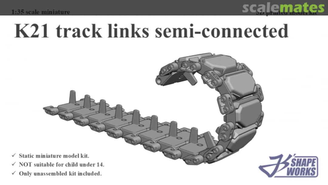 Boxart K21 track links semi-connected JS35A058 Js' Shapeworks