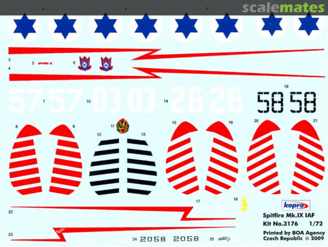 Boxart Spitfire Mk.IX IAF 3176 Kopro