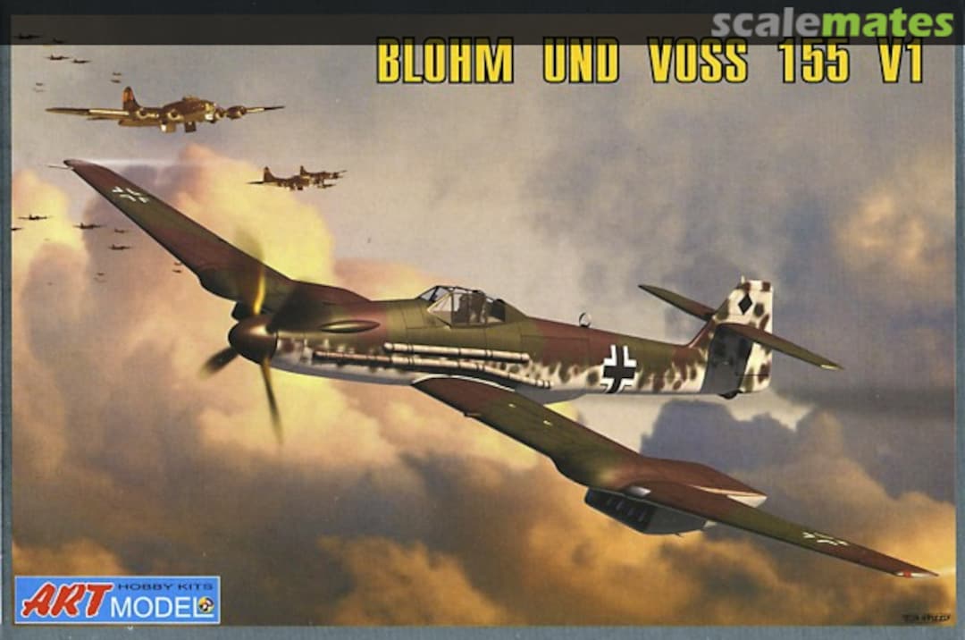 Boxart Blohm und Voss 155 V1 AM 7202 ART model Boxart Blohm und Voss 155 V1 AM 7202 ART model