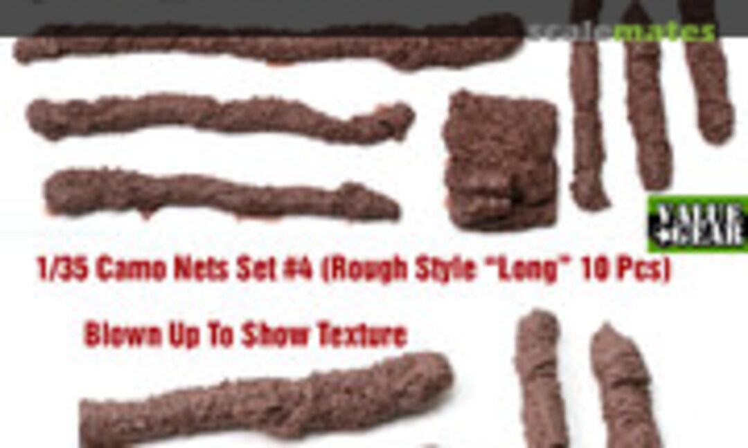 1:35 Camo Nets "Rough Style Long" Set 4 (Value Gear VGN04) VGN04