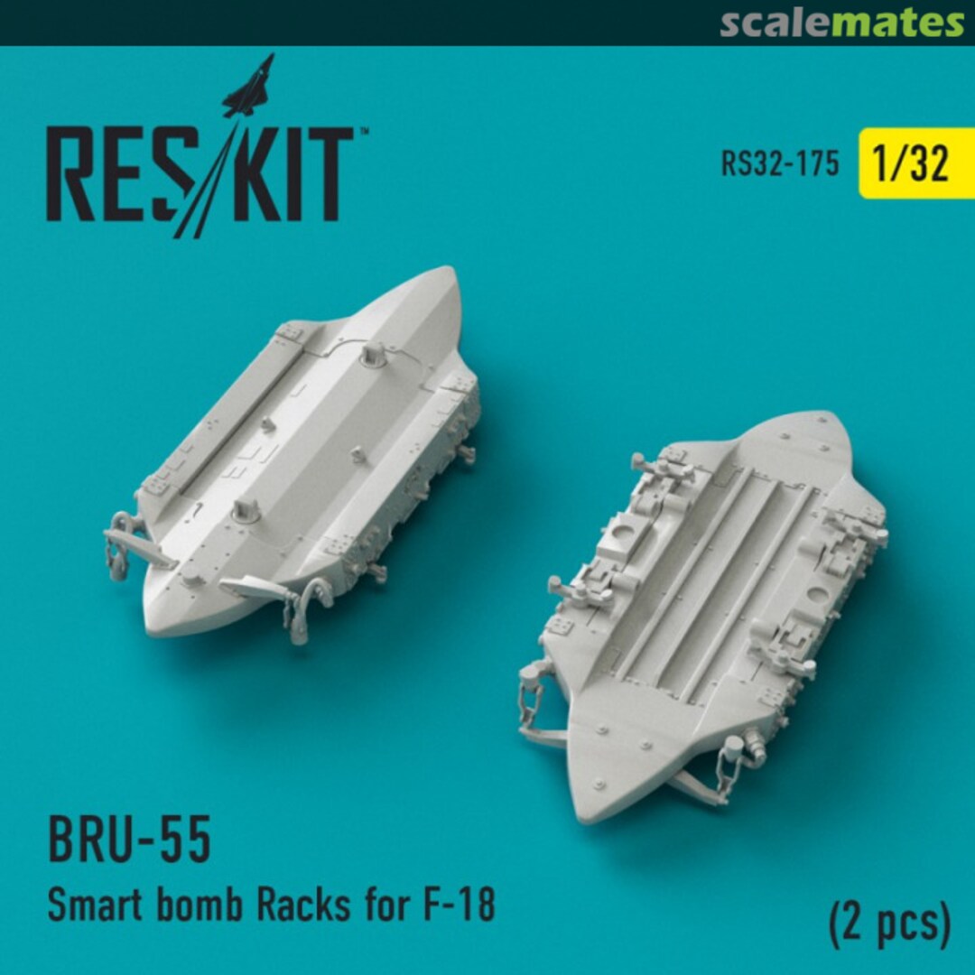 Boxart BRU-55 Smart bomb Racks for F/A-18 (2 pcs) RS32-0175 ResKit Boxart BRU-55 Smart bomb Racks for F/A-18 (2 pcs) RS32-0175 ResKit