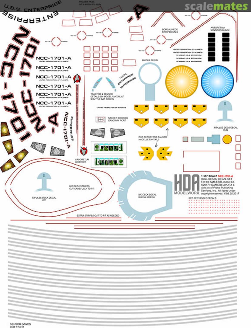 Boxart U.S.S. Enterprise-A Hull Markings and Detail Decals IN0437 HDA Modelworx Boxart U.S.S. Enterprise-A Hull Markings and Detail Decals IN0437 HDA Modelworx