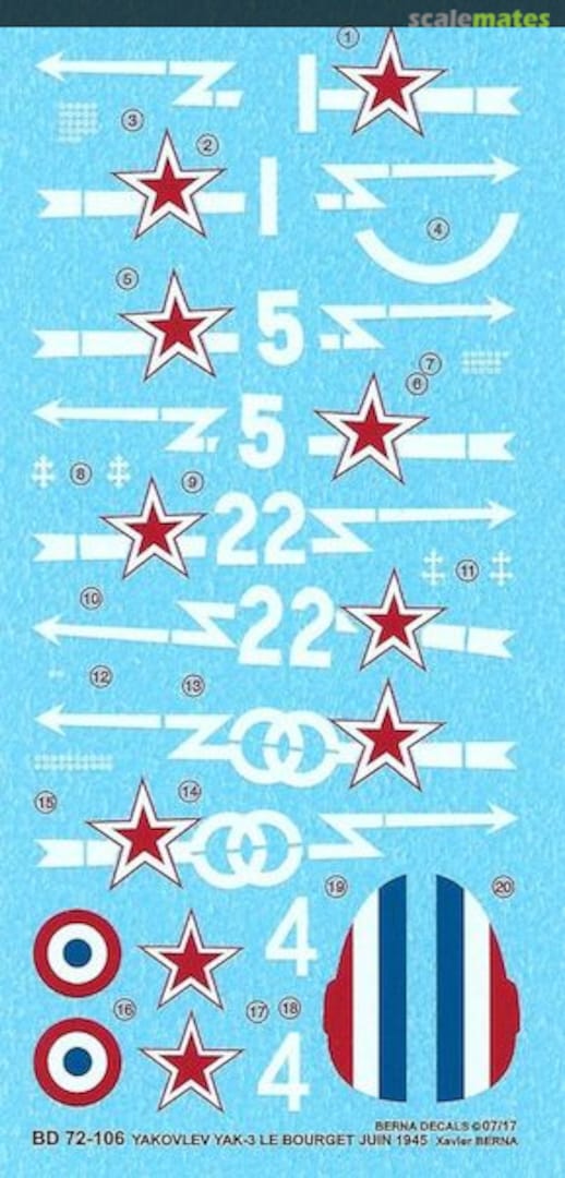 Boxart Yakovlev Yak-3 BD 72-106 Berna Decals Boxart Yakovlev Yak-3 BD 72-106 Berna Decals