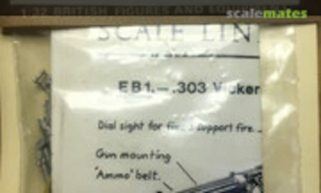 .303 Vickers HMG + 3x ammo boxes, etched ammo belts, 2 gallon can (Scale Link EB1)