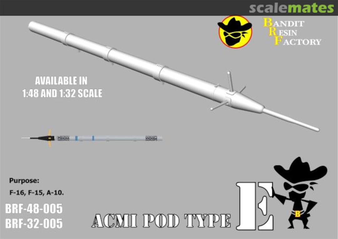 Boxart ACMI Pod Type E BRF-48-005 Bandit Resin Factory Boxart ACMI Pod Type E BRF-48-005 Bandit Resin Factory