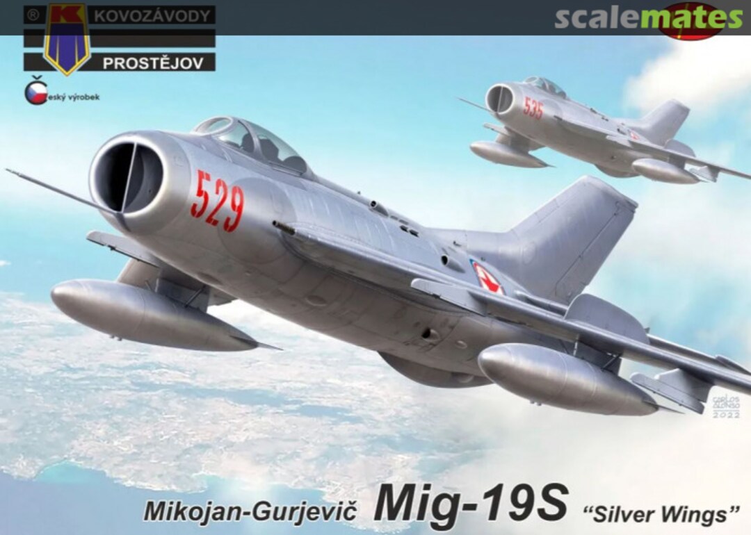 Boxart Mikojan-Gurjevic MiG-19S "Silver Wings“ KPM0329 Kovozávody Prostějov Boxart Mikojan-Gurjevic MiG-19S "Silver Wings“ KPM0329 Kovozávody Prostějov