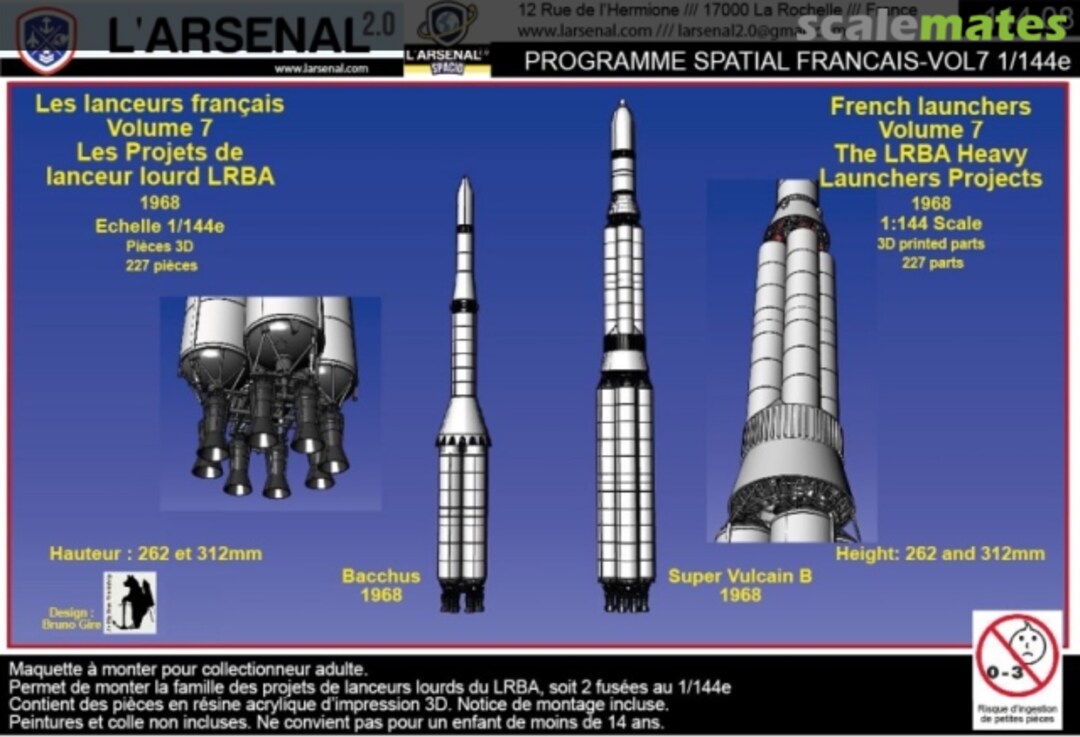 Boxart French Space launcher program- Vol 7 - LRBA Projects for Heavy Launcher 144 08 L'Arsenal