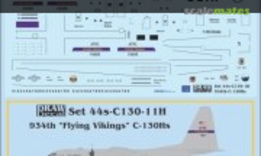 1:144 934th “Flying Vikings” C-130Hs (Draw Decal 44-C130-11H) 44-C130-11H