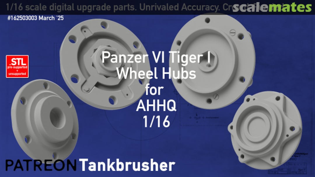 Boxart Tiger I wheel hubs for AHHQ 162503002 Tankbrusher Scale Modeling Boxart Tiger I wheel hubs for AHHQ 162503002 Tankbrusher Scale Modeling