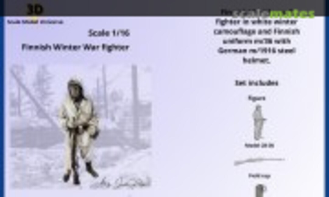 1:16 Finnish Winter War Fighter (3D Scale Model Universe SMU16F001) SMU16F001