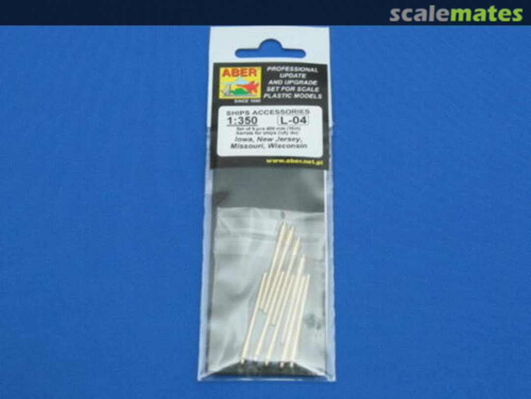 Boxart 406mm barrels for Iowa Class Battleships 350L04 Aber Boxart 406mm barrels for Iowa Class Battleships 350L04 Aber