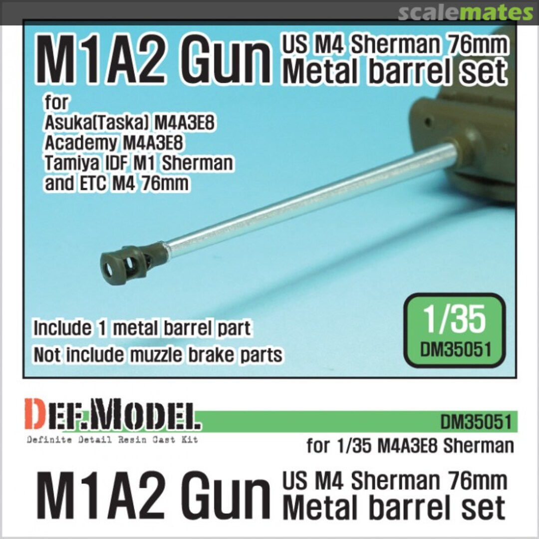 Boxart US M4 Sherman 76mm M1A2 Metal Barrel Set DM35051 Def.Model Boxart US M4 Sherman 76mm M1A2 Metal Barrel Set DM35051 Def.Model