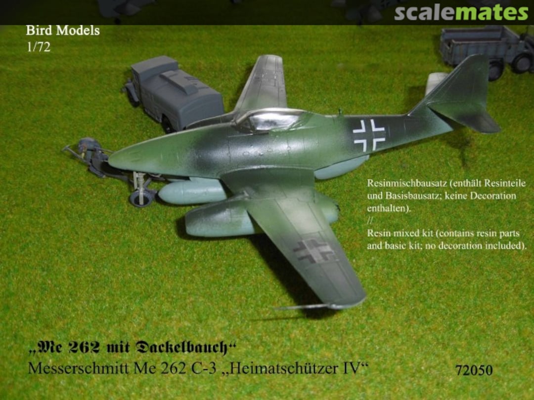 Boxart Messerschmitt Me 262 C-3 "Heimatschützer IV" 72050 Bird Models