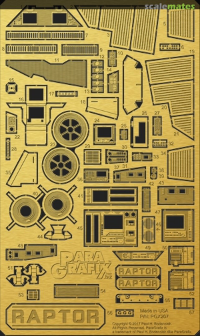 Boxart BSG Raptor Photoetch Set PGX207 ParaGrafix Modeling Systems Boxart BSG Raptor Photoetch Set PGX207 ParaGrafix Modeling Systems