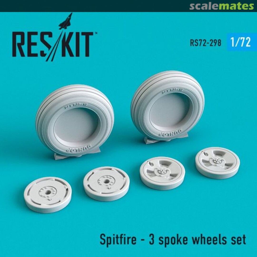 Boxart Supermarine Spitfire - 3-spoke wheels set RS72-0298 ResKit Boxart Supermarine Spitfire - 3-spoke wheels set RS72-0298 ResKit