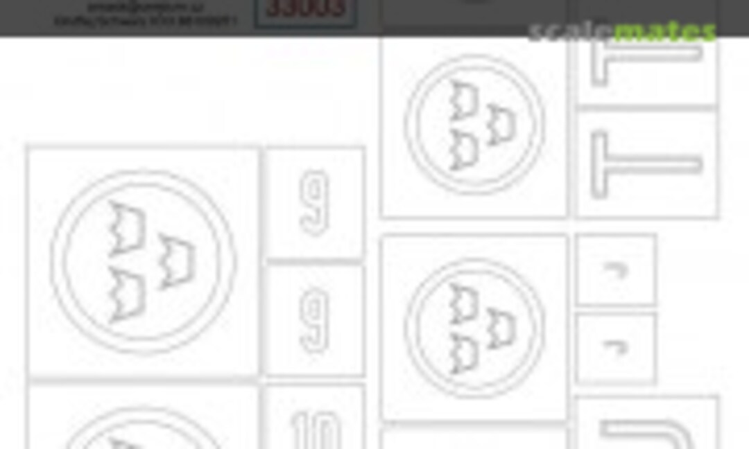 1:32 Saab J-29F Tunnan Sweden Marking Mask (Omask 33003) 33003