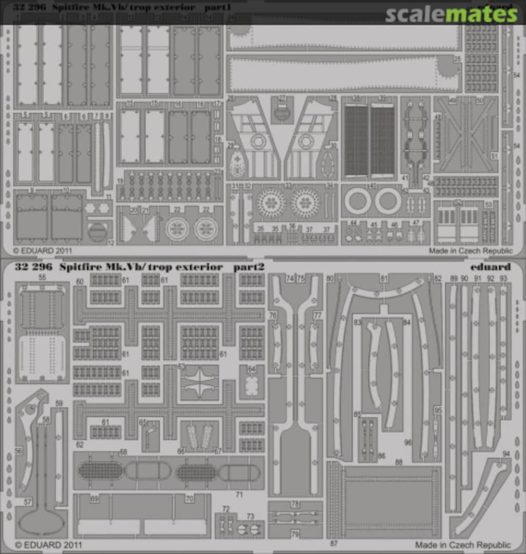 Boxart Supermarine Spitfire Mk. Vb/ Trop - PE Exterior 32296 Eduard Boxart Supermarine Spitfire Mk. Vb/ Trop - PE Exterior 32296 Eduard