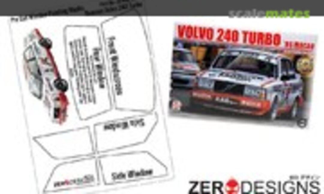 1:24 Volvo 240 Turbo Pre Cut Window Painting Masks (Zerodesigns ZD-WM-0034)