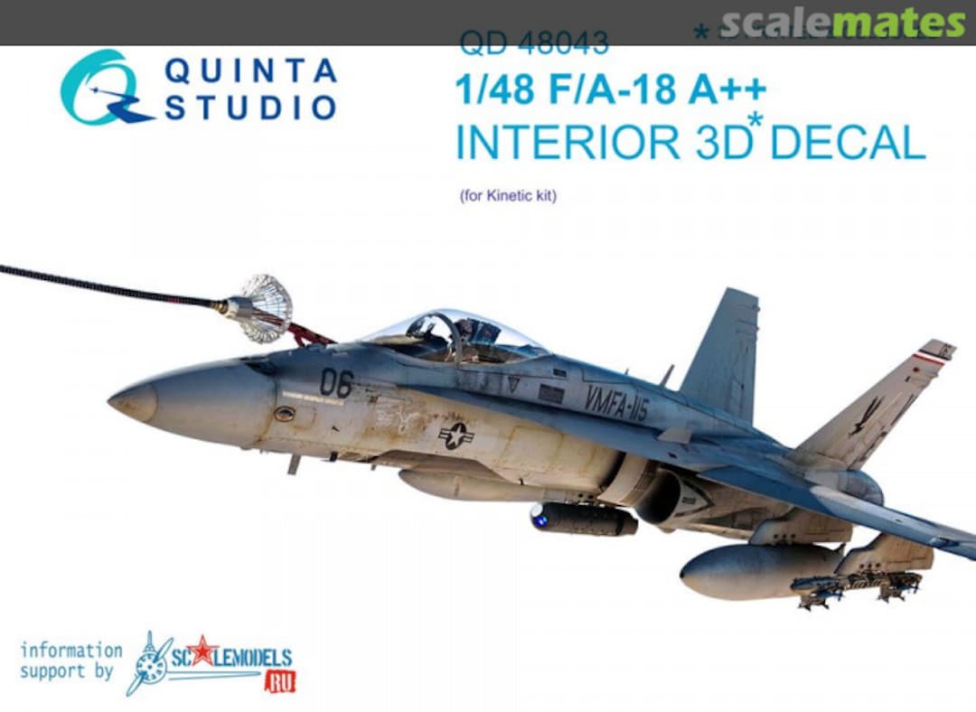 Boxart F/A-18A++ Hornet interior 3D decals QD48043 Quinta Studio Boxart F/A-18A++ Hornet interior 3D decals QD48043 Quinta Studio