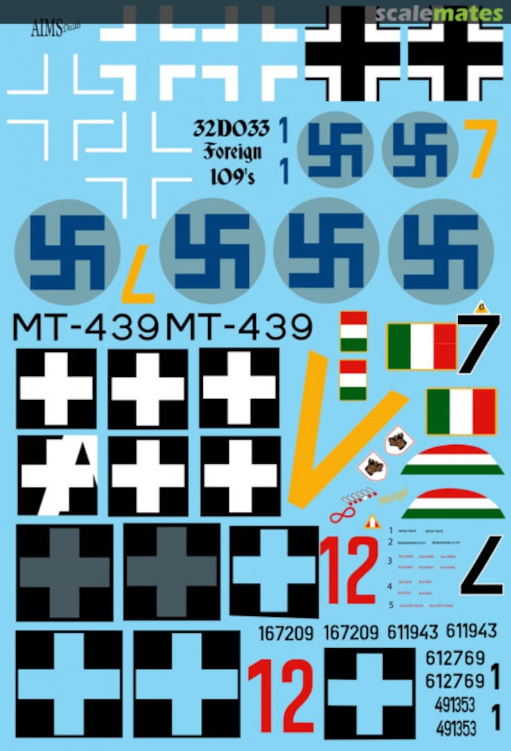 Boxart Foreign Bf 109s 32D033 AIMS Boxart Foreign Bf 109s 32D033 AIMS