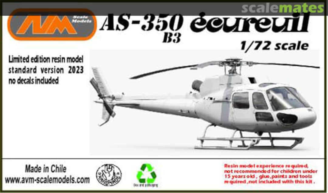 Boxart AS-350 B3 Ecureuil AVM Scale Models Boxart AS-350 B3 Ecureuil AVM Scale Models