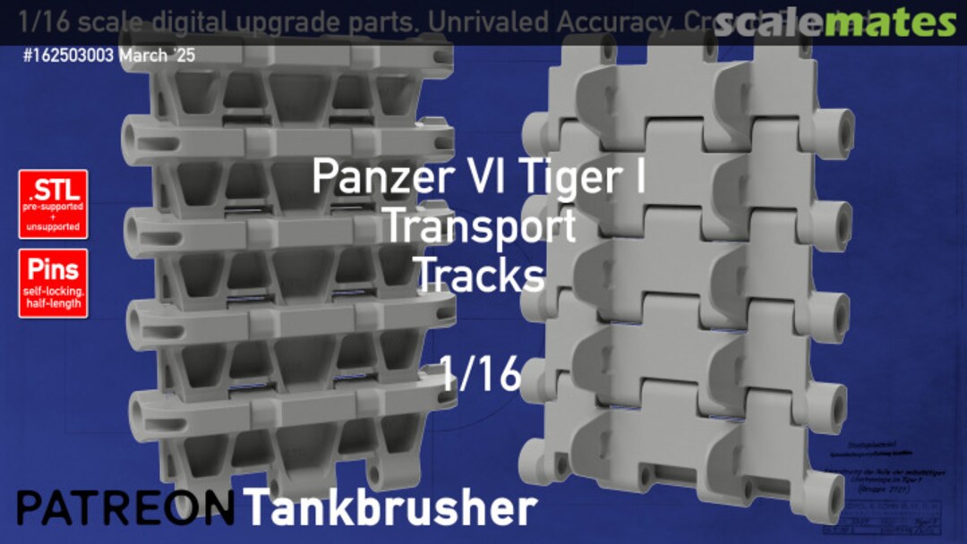Boxart Tiger I transport tracks 162503003 Tankbrusher Scale Modeling Boxart Tiger I transport tracks 162503003 Tankbrusher Scale Modeling