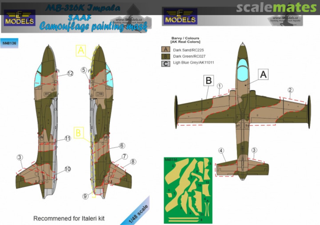 Boxart MB-326K Impala SAAF M48136 LF Models Boxart MB-326K Impala SAAF M48136 LF Models