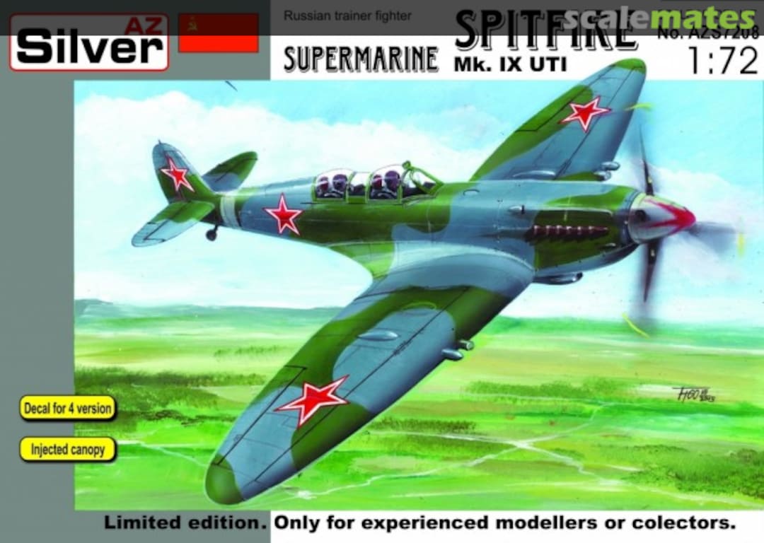 Boxart Supermarine Spitfire Mk. IX UTI AZS7208 AZmodel Boxart Supermarine Spitfire Mk. IX UTI AZS7208 AZmodel