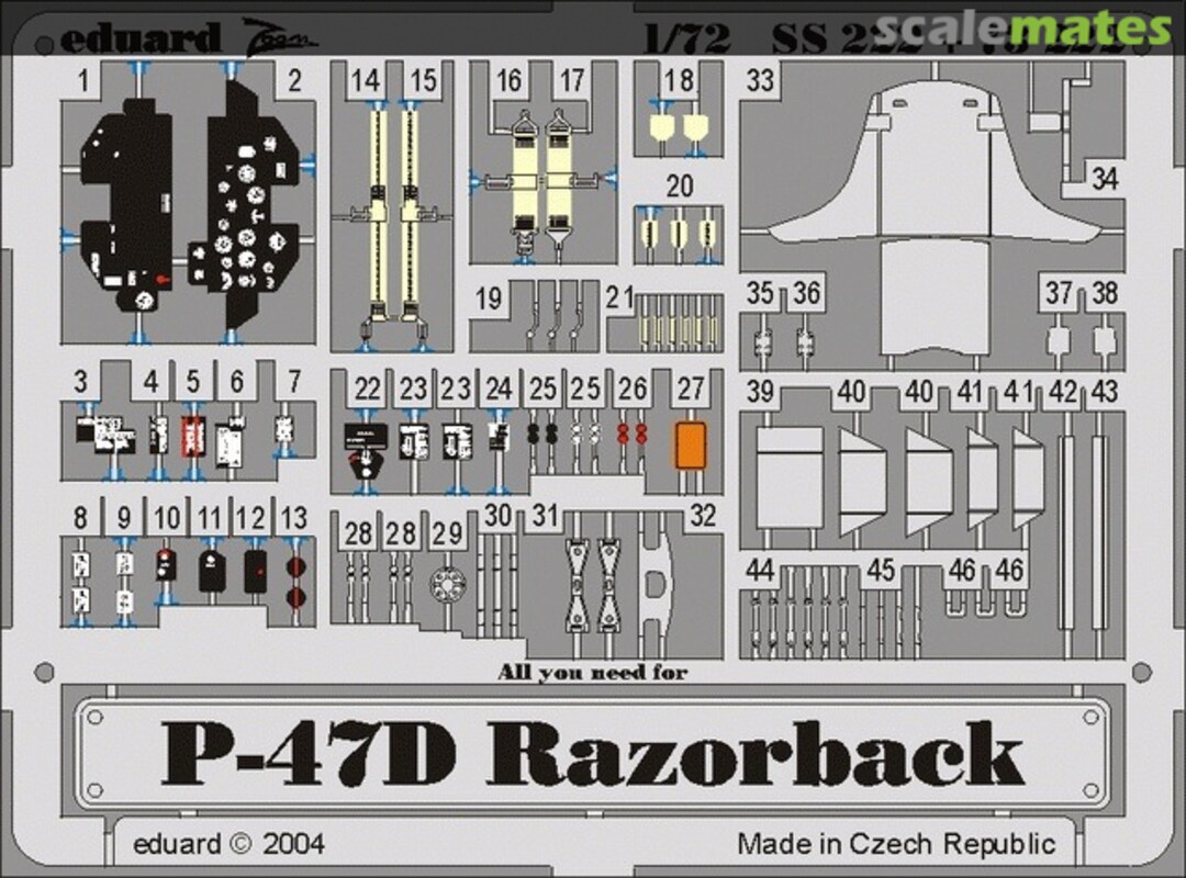 Boxart P-47D-20 Thunderbolt "Razorback" SS222 Eduard