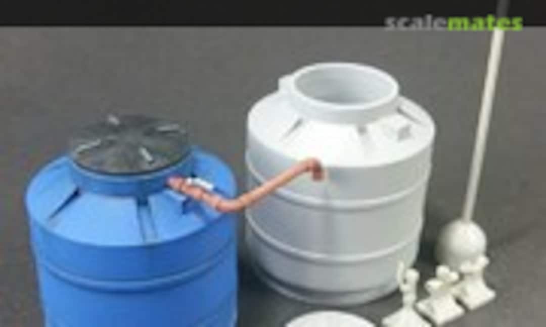 1:35 Water tanks with pipes (Oli Models Resin Pieces OMRP00004A) OMRP00004A
